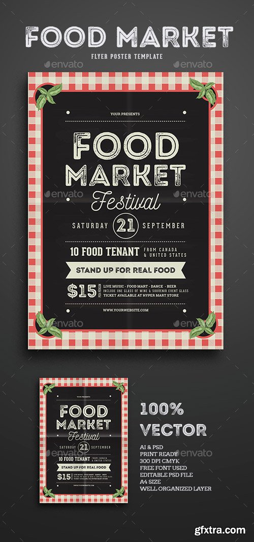GR - Food Market Flyer template 15311618