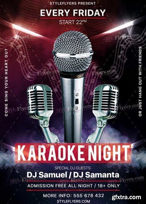 Karaoke Night V39 PSD Flyer Template