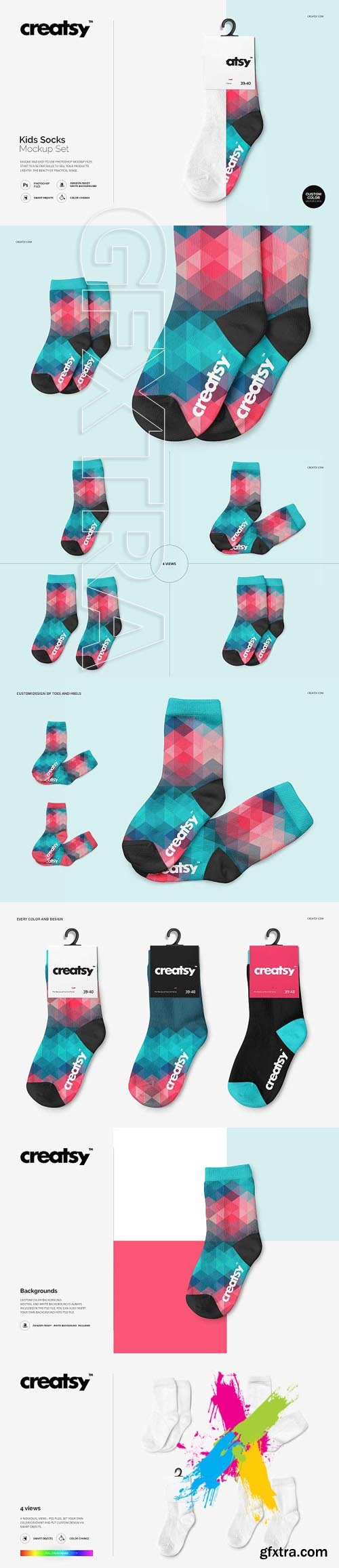 CM - Kids Socks Mockup Set 1634124