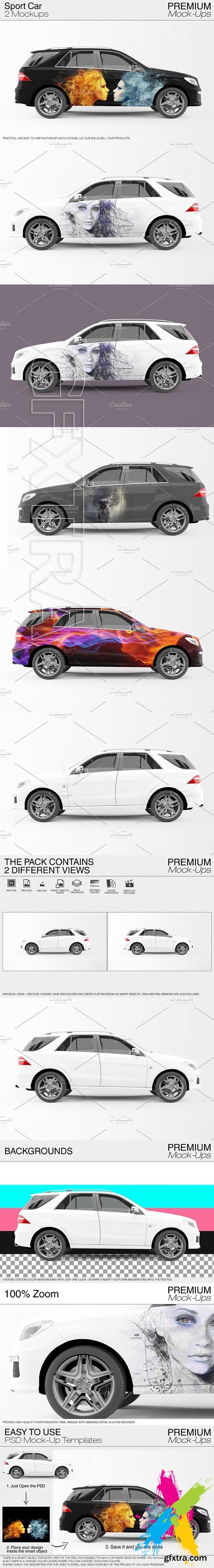 CM - Sport Car Mockup 1627663