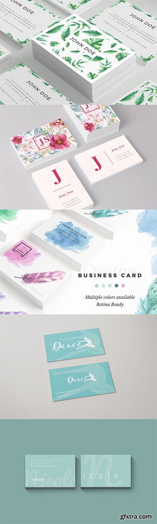 5 Business Cards Set 5 Business Cards Set