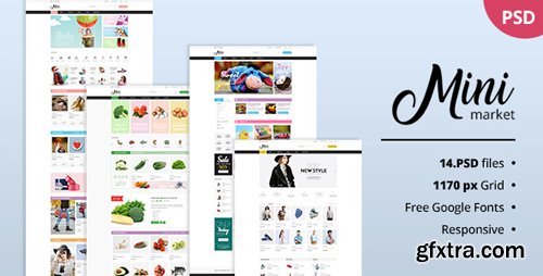 ThemeForest - MiniMarket - Multi-Purpose Supermarket Grocery PSD Template - Kid Toys Foods Apparel Fashion