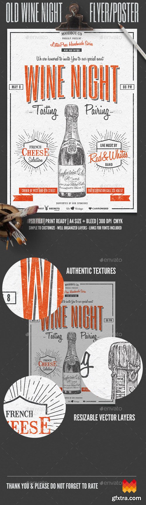 GR - Vintage Wine Night Flyer/Poster 14532640 GR - Vintage Wine Night Flyer/Poster 14532640