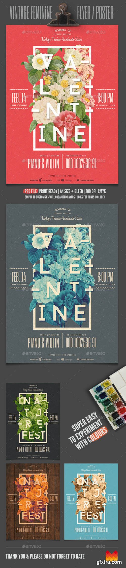 GR - Vintage Feminine Flyer/Poster 14806118 GR - Vintage Feminine Flyer/Poster 14806118