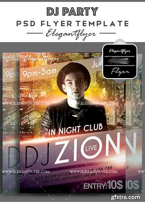 DJ Party V28 Flyer PSD Template + Facebook Cover