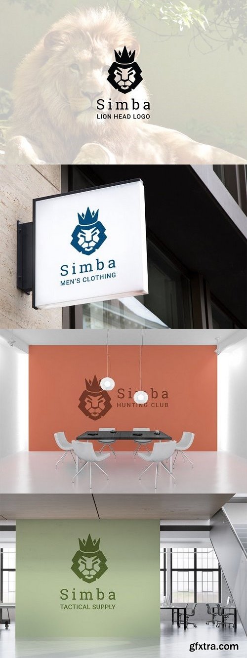 CM - Simba : Negative Space Lion Logo 1656664