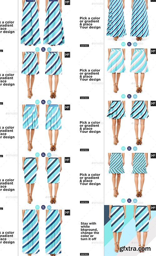 Graphicriver 10x Women Skirts Mock-up 19462811