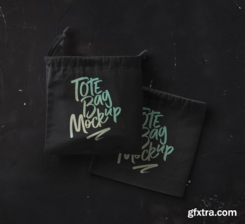 Psd Tote Bag Drawstring Mockup Vol 2