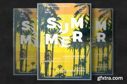 Creative tropical summer flyer Creative tropical summer flyer