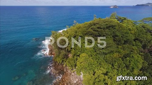Tropical Island Ocean Coast Aerial Tropical Island Ocean Coast Aerial