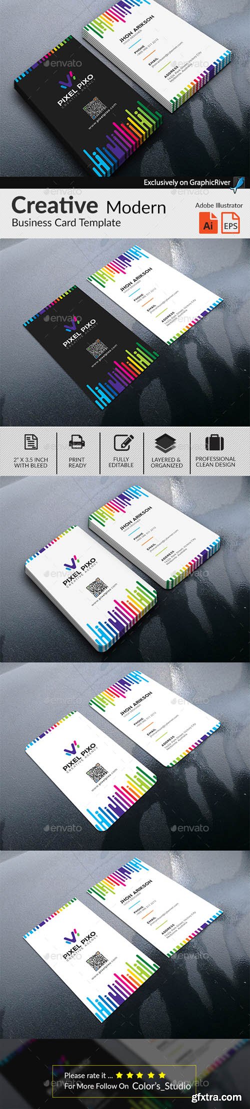 GR - Multipurpose Colorful Creative Business Card 20261657