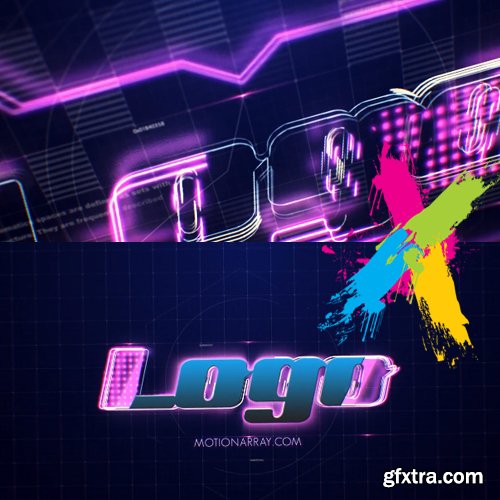Tech Neon Logo - After Effects