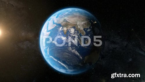 Earth Orbit Night - City Lights From Space (With Sun) 4K Loop Earth Orbit Night - City Lights From Space (With Sun) 4K Loop