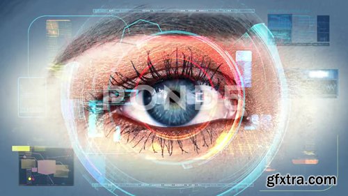 Human Eye Scan Technology Interface 4K Human Eye Scan Technology Interface 4K