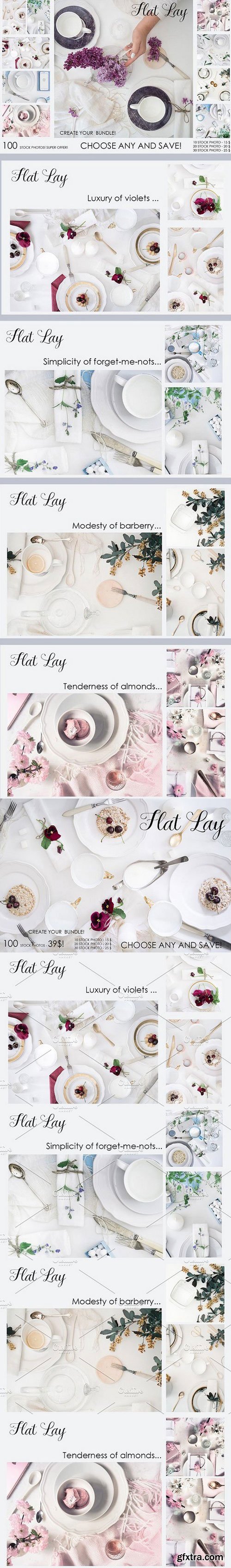CM - FLAT LAY. 100 STOCK PHOTOS. 1594165