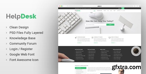 ThemeForest - Helpdesk | Knowledge Base | Wiki | FAQ PSD Template 18530027