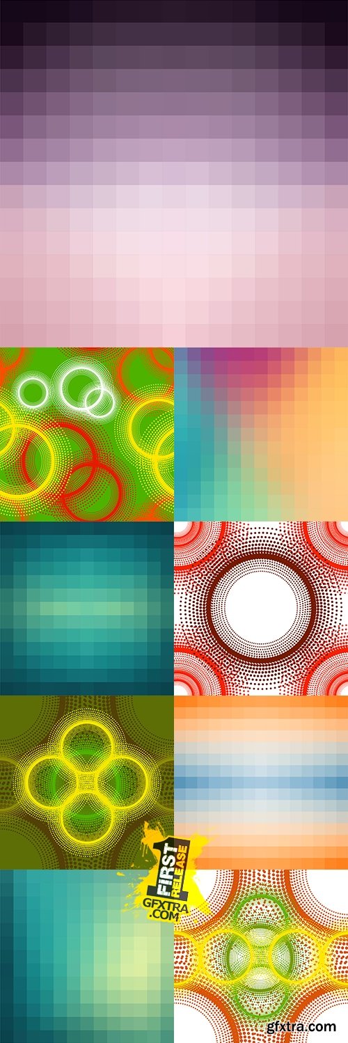 Modern abstract background with circles and squares