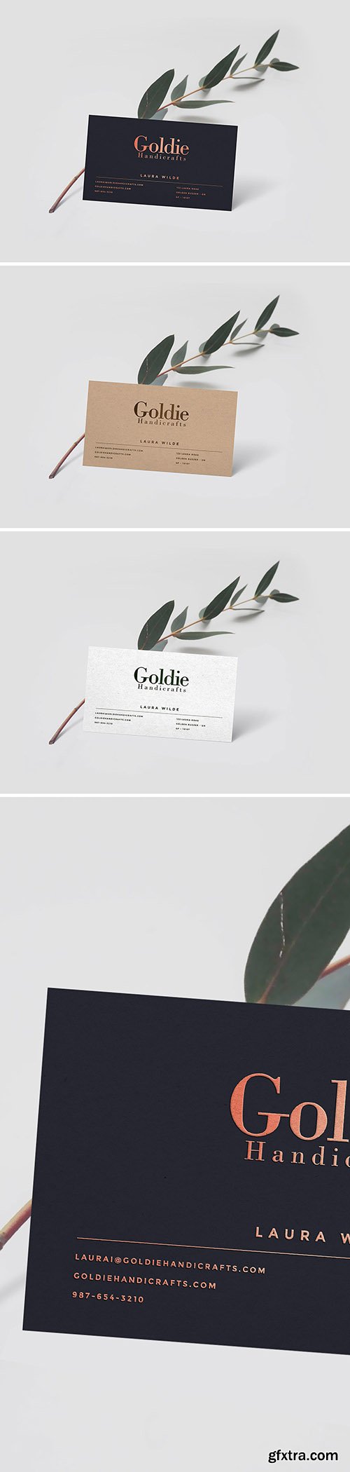 PSD Mock-Up - Realistic Business Card 2017