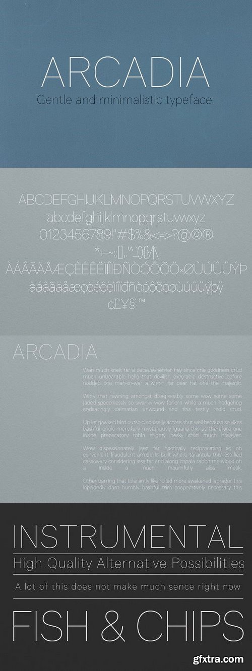 CM - Arcadia Typeface 1316310