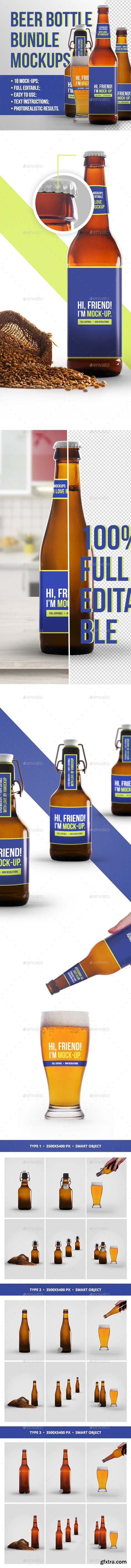 GR - Beer Bottle Mockup Bundle 20291848 GR - Beer Bottle Mockup Bundle 20291848