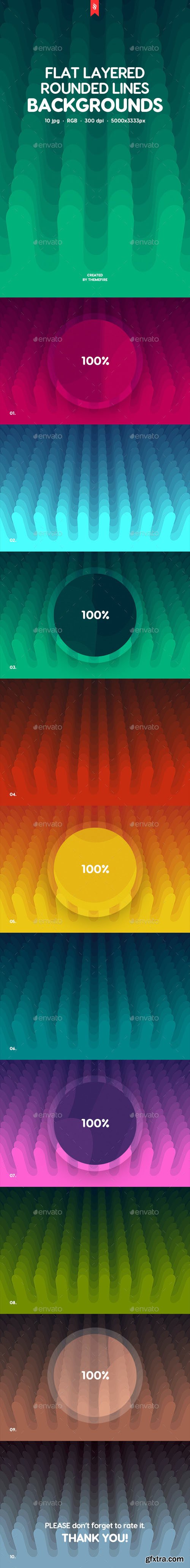 GR - Flat Layered Rounded Lines Backgrounds 20357488