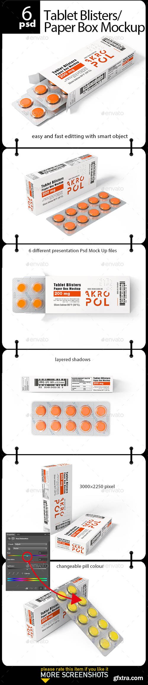 GR - Tablet Blisters/ Paper Box Mockup 20332727