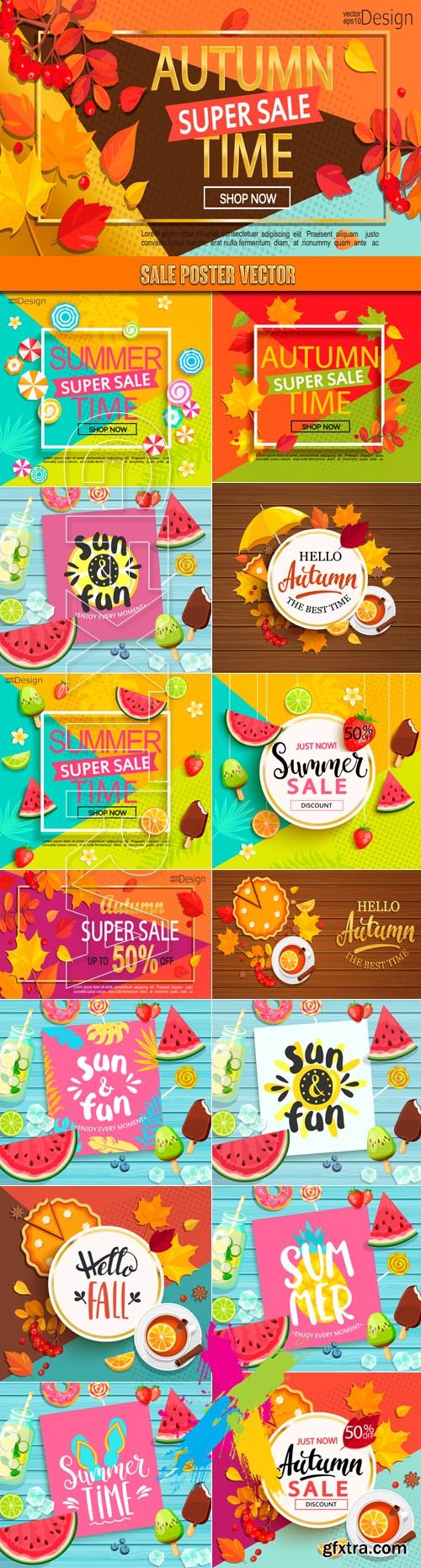 Sale poster vector