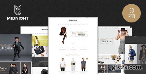 ThemeForest - MidNight - Fashion eCommerce PSD Template 13041038