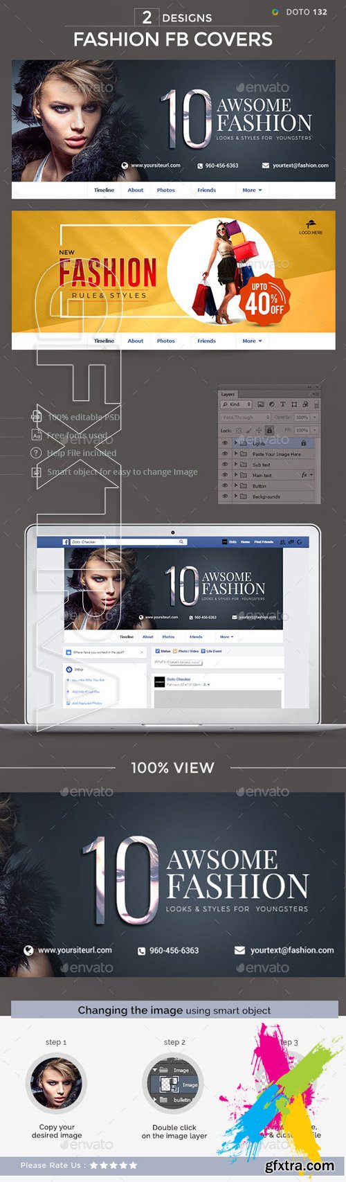 Graphicriver - Fashion Facebook Covers - 2 Designs 20293562