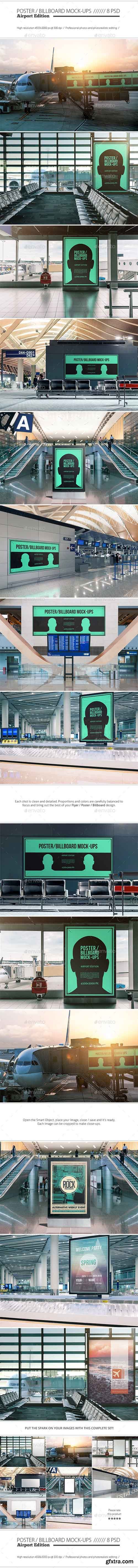 GR - Poster / Billboard Mock-ups - Airport Edition 12875743