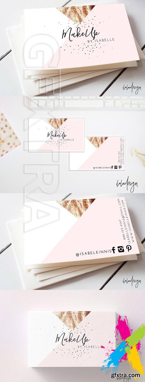 CM - Geometric MakeUp Business Card 1694984
