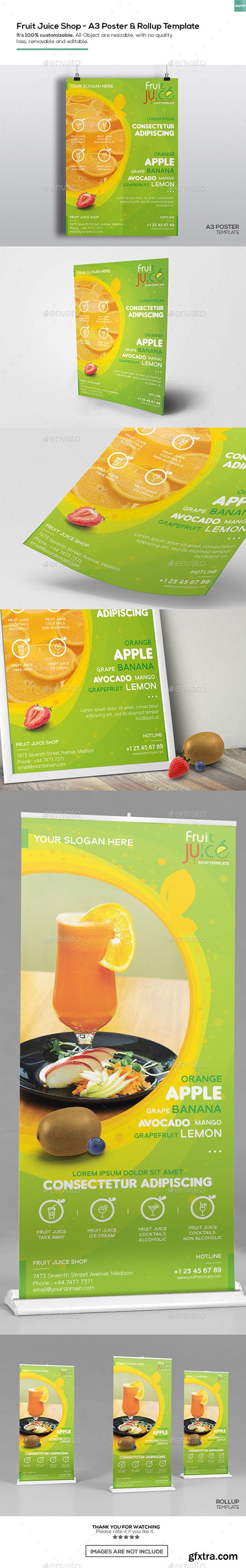 GR - Fruit Juice Shop/ A3 Poster and Rollup Template 16402062 GR - Fruit Juice Shop/ A3 Poster and Rollup Template 16402062