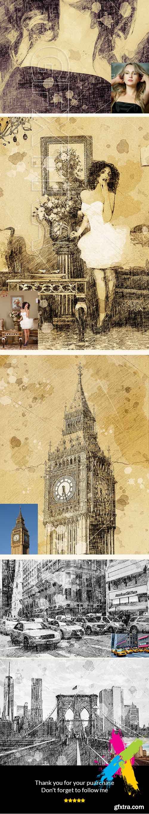 GraphicRiver - Pencil Sketch Photoshop Action 20330564