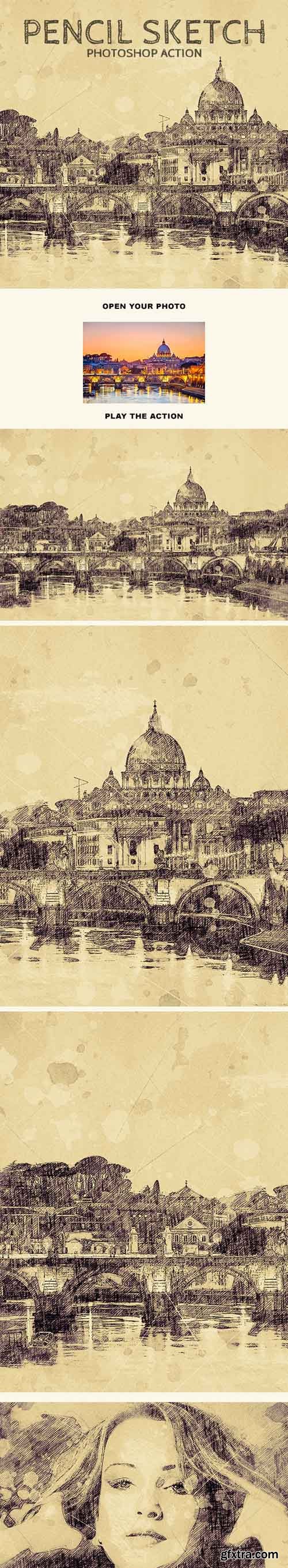 GraphicRiver - Pencil Sketch Photoshop Action 20330564