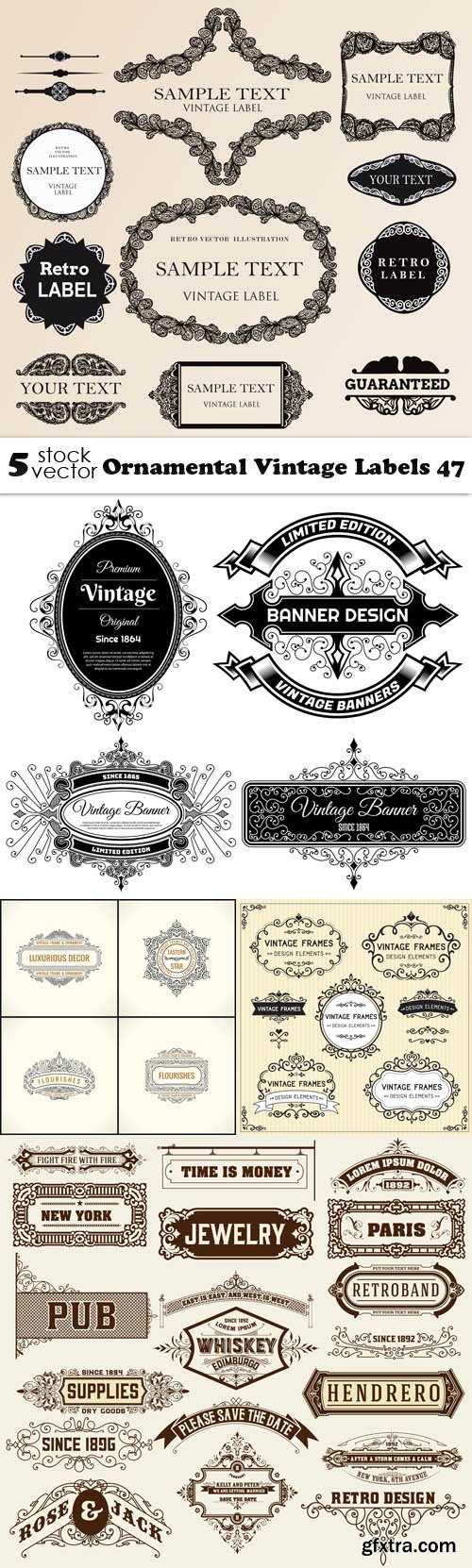 Vectors - Ornamental Vintage Labels 47
