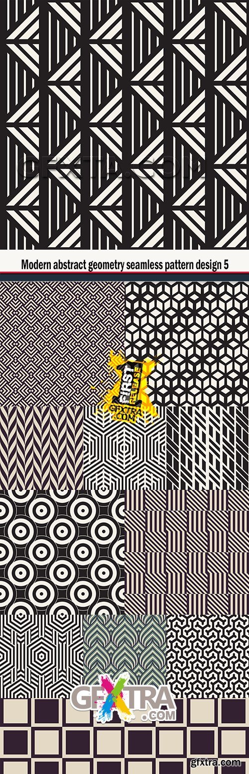 Modern abstract geometry seamless pattern design 5