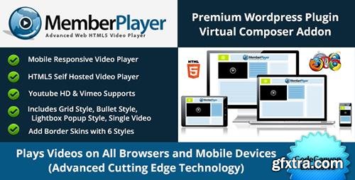 CodeCanyon - Visual Composer Addon: MemberPlayer HTML5 Video, Youtube, & Vimeo v1.13.0 - 10559705