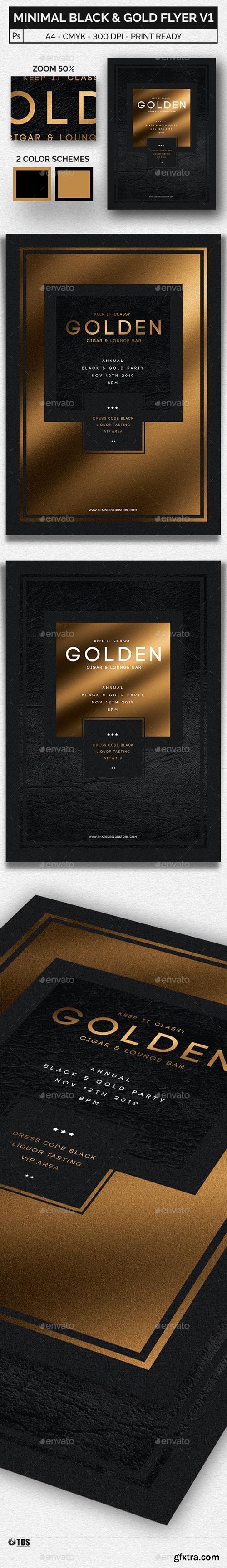 GR - Minimal Black and Gold Flyer Template V1 20437541