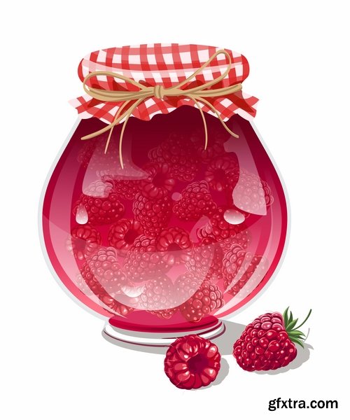 Jam of strawberry cherry bank of berry sweetness 25 EPS
