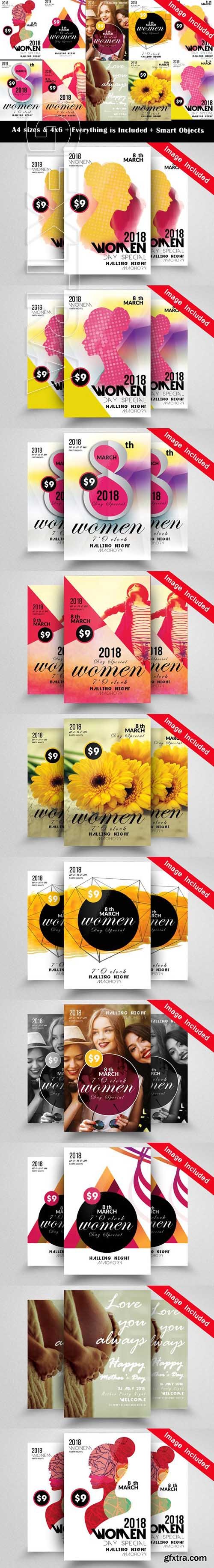 CM - 10 Women Day Flyer Bundle Vol 01 1721216