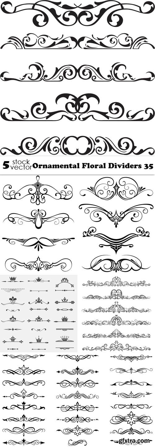 Vectors - Ornamental Floral Dividers 35