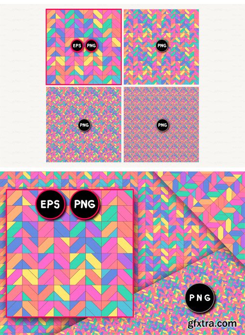 Vector BIG Seamless Patterns SET M 1682127