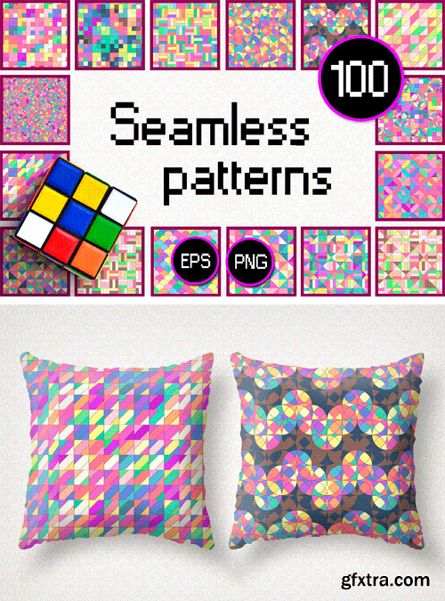 Vector BIG Seamless Patterns SET M 1682127