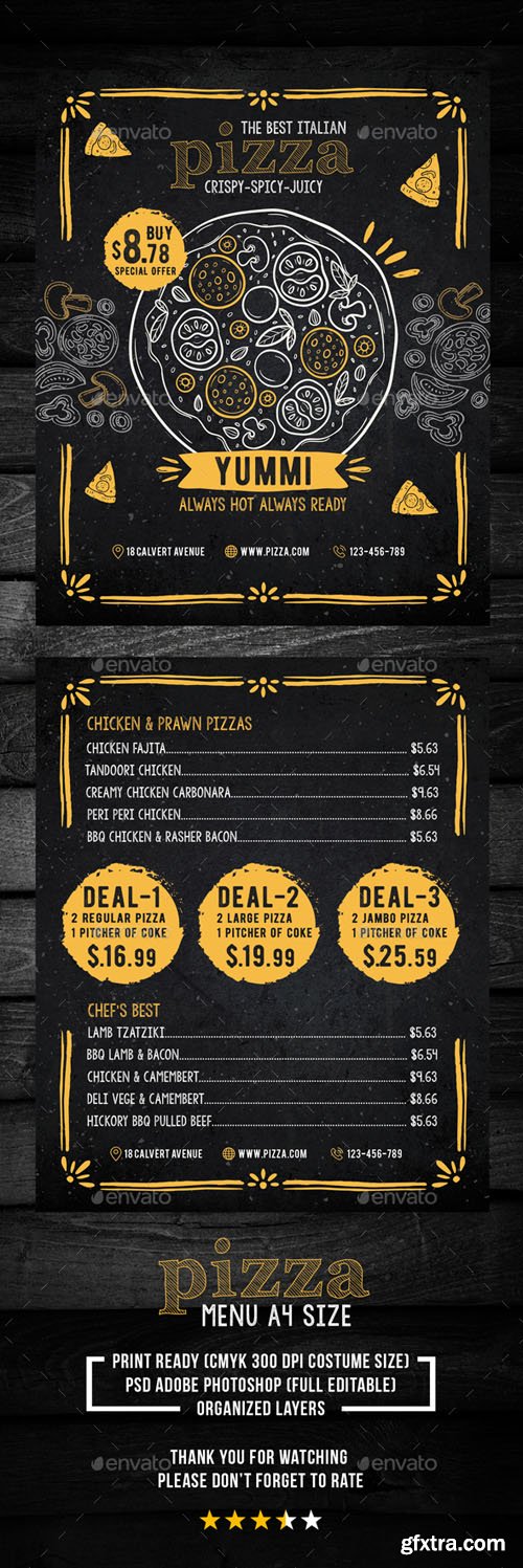 GR - Pizza Menu for Restaurant 20450102