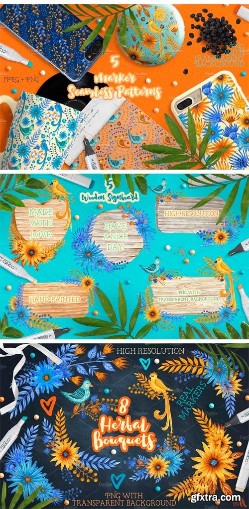 CM - Yellow and Blue Garden Marker Set 1726280