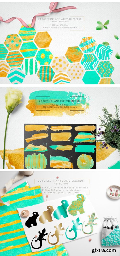 CM - Mint & Gold Geometry Collection 1709777