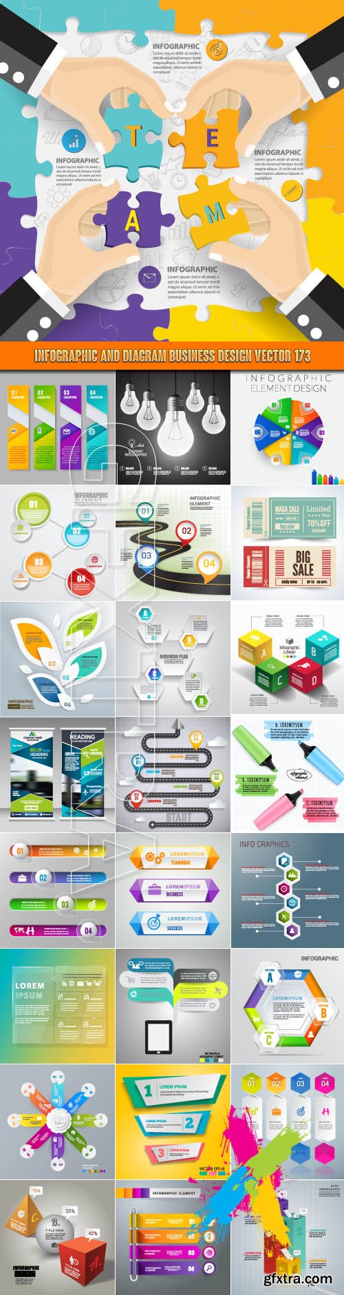 Infographic and diagram business design vector 173
