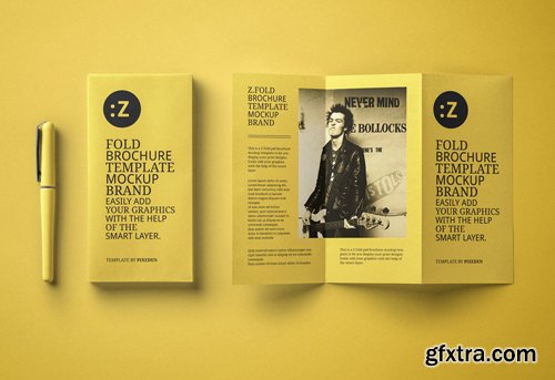 Z Fold Psd Brochure Mockup US A4 Z Fold Psd Brochure Mockup US A4