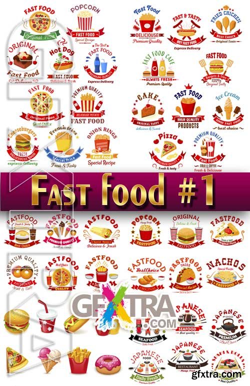 Fast food #1 - Stock Vector
