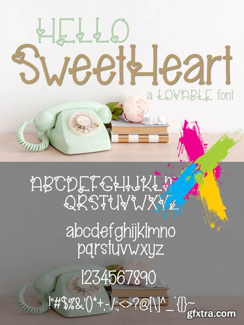 Creativemarket - Hello Sweetheart a Lovable Font 1755937